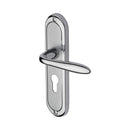 Heritage Brass Door Handle for Euro Profile Plate Henley Design Apollo finish - HEN1248-AP - Choice Handles