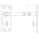 Frelan - Belfry Suite Door Handle on Lockplate Pewter -HF100 - Choice Handles