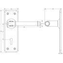 Frelan - Belfry Suite Door Handle on Lockplate Pewter -HF100 - Choice Handles
