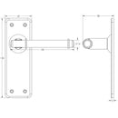 Frelan - Belfry Suite Door Handle on Bathroom Plate Pewter - HF100B - Choice Handles