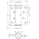 Frelan 72mm Handforged Cabinet Latch - Pewter - HF50 - Choice Handles