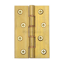 Heritage Brass Hinge Brass with Phosphor Washers 4" x 2 5/8" Natural Brass finish - HG99-350-Natural Brass - Choice Handles