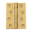 Heritage Brass Hinge Brass with Phosphor Washers 4" x 3" Natural Brass finish - HG99-355-Natural Brass - Choice Handles