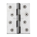 Heritage Brass Hinge Brass with Phosphor Washers 4" x 3" Satin Chrome finish - HG99-355-SC - Choice Handles
