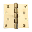 Heritage Brass Hinge Brass with Thrust Bearings (Steel Pin) 4" x 4" Polished Brass finish - HG99-405-PB - Choice Handles
