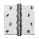 Heritage Brass Hinge Brass with Thrust Bearings (Steel Pin) 4" x 4" Satin Chrome finish - HG99-405-SC - Choice Handles