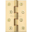 Heritage Brass Hinge Brass with Phosphor Washers 4"" x 2 5/8"" Satin Brass finish - HG99-350-SB - Choice Handles