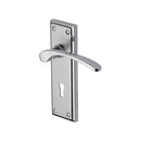 Heritage Brass Door Handle Lever Lock Hilton Design Apollo finish - HIL8600-AP - Choice Handles