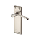 Heritage Brass Door Handle Lever Latch Hilton Design Satin Nickel finish - HIL8610-SN - Choice Handles