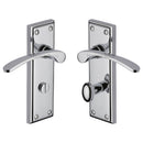 Heritage Brass Door Handle for Bathroom Hilton Design Polished Chrome finish
 - HIL8630-PC - Choice Handles
