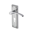 Heritage Brass Door Handle for Euro Profile Plate Hilton Design Apollo finish - HIL8648-AP - Choice Handles