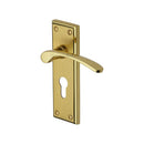 Heritage Brass Door Handle for Euro Profile Plate Hilton Design Mayfair finish - HIL8648-MF - Choice Handles