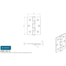 Eurospec - Washered Hinge - Bright Stainless Steel - HIW13215BSS - Choice Handles