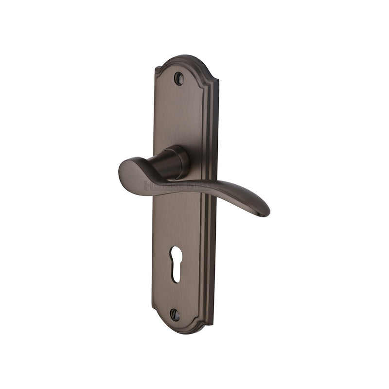 Heritage Brass Door Handle Lever Lock Howard Design Matt Bronze finish - HOW1300-MB - Choice Handles