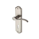 Heritage Brass Door Handle Lever Lock Howard Design Satin Nickel finish - HOW1300-SN - Choice Handles