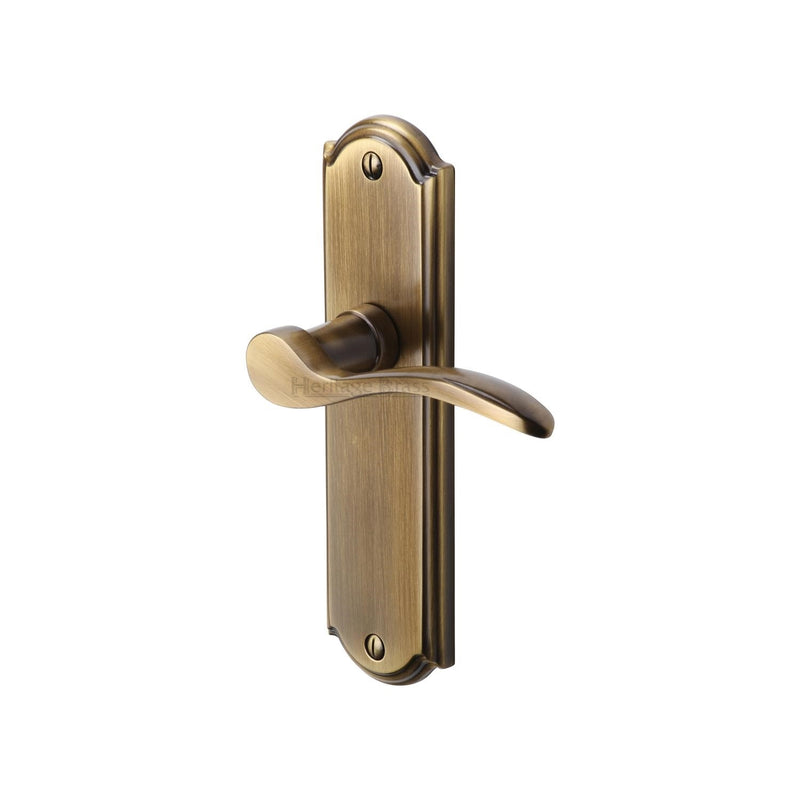 Heritage Brass Door Handle Lever Latch Howard Design Antique finish - HOW1310-AT - Choice Handles