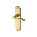 Heritage Brass Door Handle Lever Latch Howard Design Satin Brass finish - HOW1310-SB - Choice Handles