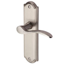 Heritage Brass Door Handle Lever Latch Howard Design Satin Nickel finish - HOW1310-SN - Choice Handles