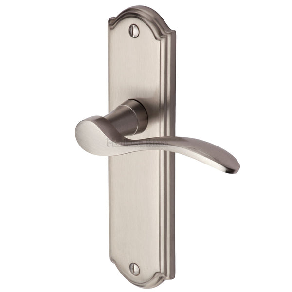 Heritage Brass Door Handle Lever Latch Howard Design Satin Nickel finish - HOW1310-SN - Choice Handles