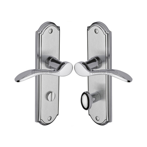 Heritage Brass Door Handle for Bathroom Howard Design Apollo finish - HOW1330-AP - Choice Handles