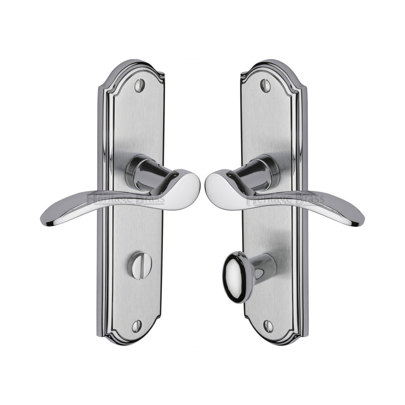 Heritage Brass Door Handle for Bathroom Howard Design Apollo finish - HOW1330-AP - Choice Handles