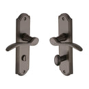 Heritage Brass Door Handle for Bathroom Howard Design Matt Bronze finish - HOW1330-MB - Choice Handles