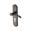 Heritage Brass Door Handle for Euro Profile Plate Howard Design Matt Bronze finish - HOW1348-MB - Choice Handles