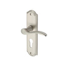 Heritage Brass Door Handle for Euro Profile Plate Howard Design Satin Nickel finish - HOW1348-SN - Choice Handles