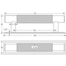 Hoxton - Taplow Cabinet Handles 96mm Ctrs Plain Backplate - Matt Black - HOX-2050MB-5050MB - Choice Handles