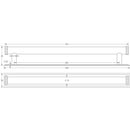 Hoxton Thaxted Cabinet Handles 224mm Ctrs Plain Backplate   - Satin Brass - HOX-260SB-5060SB - Choice Handles