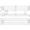 Hoxton - Nile Cabinet Handles 96mm Ctrs Stepped Backplate - Dark Bronze - HOX-350DB-6050DB - Choice Handles