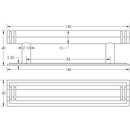 Hoxton - Nile Cabinet Handles 96mm Ctrs Plain Backplate - Satin Nickel - HOX-350SN-5050SN - Choice Handles