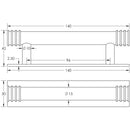 Hoxton Sturt Cabinet Handles 96mm Ctrs Stepped Backplate   - Satin Brass - HOX-450SB-6050SB - Choice Handles