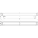 Hoxton Sturt Cabinet Handles 224mm Ctrs Stepped Backplate  - Polished Nickel - HOX-460PN-6060PN - Choice Handles