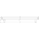 Hoxton Nile 224mm Hex Cabinet Pull Handle - Satin Brass - HOX360SB - Choice Handles