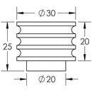 Hoxton Sturt 30mm Grooved Cupboard Knob - Dark Bronze - HOX430DB - Choice Handles