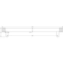 Hoxton Sturt 224mm Grooved Cabinet Pull Handle - Dark Bronze - HOX460DB - Choice Handles