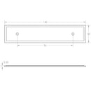 Hoxton Fanshaw 140x30mm Backplate for Cabinet Knobs - Satin Nickel - HOX5090SN - Choice Handles