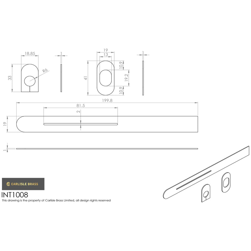 Eurospec - Intumescent Kit To Suit Lever Action Flush Bolt - S / Adhesive - INT1008