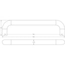 Frelan - 152x19mm Pull Handle, Bolt Through Fixing - SAA - J1049 - Choice Handles