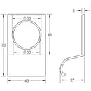 Frelan - Magnetic Touch Latch 75mm - Zinc Plated - J234ZP - Choice Handles