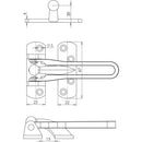 Frelan - Security Door Guard - Satin Chrome - J3003SC - Choice Handles