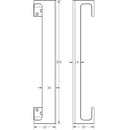 Frelan - Oval Pull Handle 225mm - Satin Anodised Aluminium - J3572A - Choice Handles