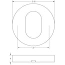 Frelan - Standard Profile Keyhole Escutcheon - SAA- J4646B - Choice Handles