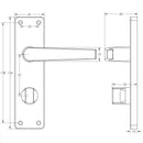 Jedo - Contract Door Handle on Lockplate - Satin Anodised Aluminium - J5601 - Choice Handles
