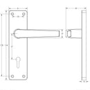 Jedo - Contract Door Handle on Short Latchplate - Satin Anodised Aluminium - J5600 - Choice Handles