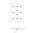 Frelan - Double Phosphor Bronze Washered Hinges 76x50x2.5mm - Antique Brass - J9017AB - Choice Handles