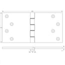 Frelan - Projection Hinges 102x151x3.5mm - Satin Chrome - J9036SC - Choice Handles