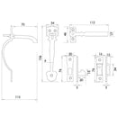 Frelan - Regal Door Handles On Backplate - Lever Latch - Black Antique - JAB2L - Choice Handles