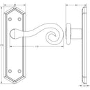 Frelan - Royal Door Handles On Backplate - Bathroom - Black Antique - JAB400B - Choice Handles